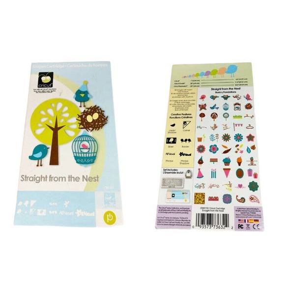 Cricut Cartridge Straight from the Nest Bird Trees Cage Leaf Unknown Link Status - Picture 2 of 2